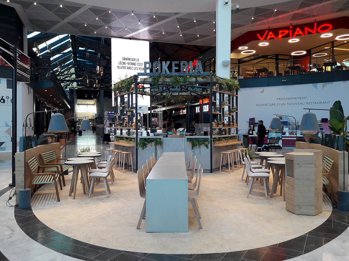 réalisation Maison Roches pour le kiosque Pokéria